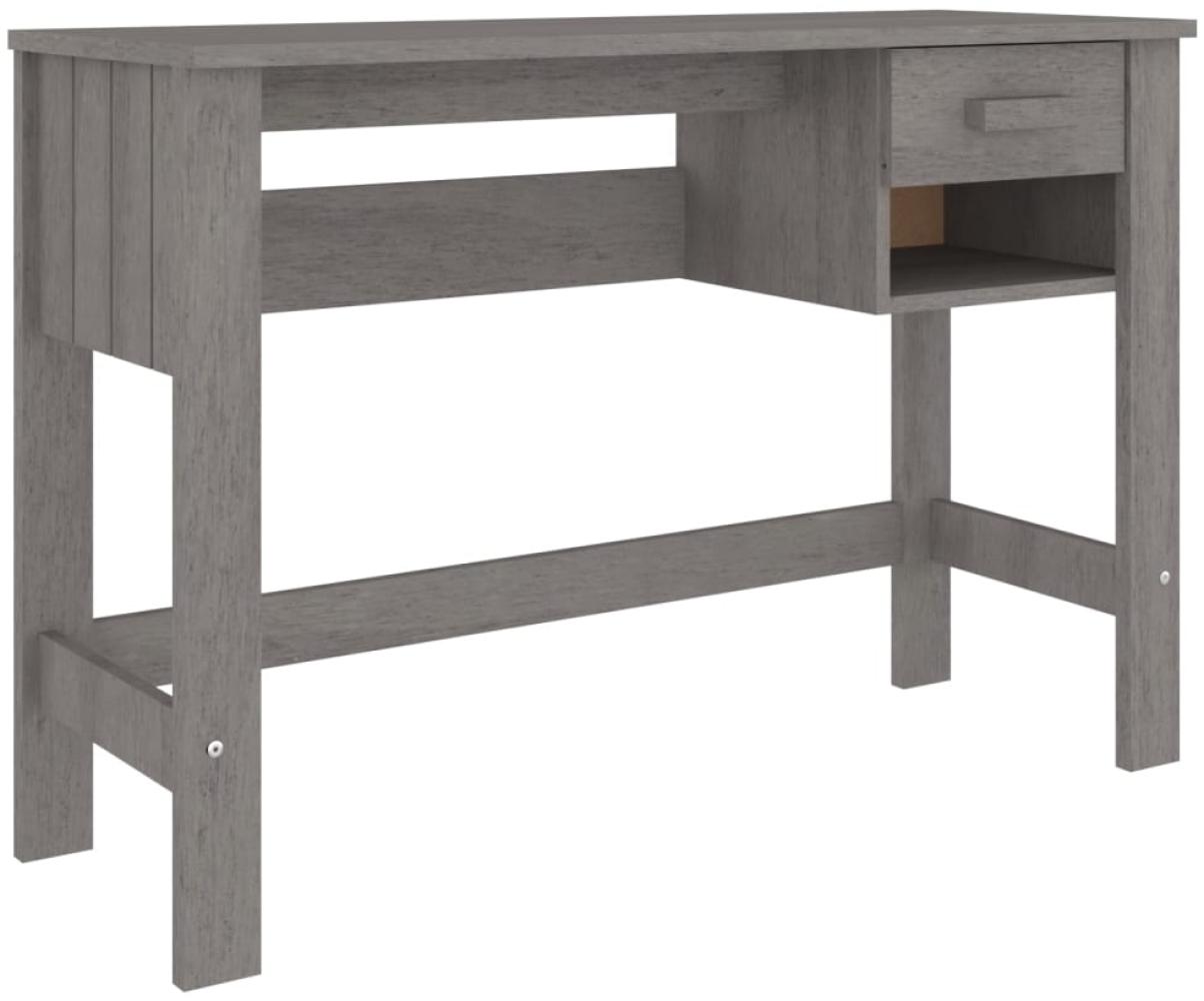 vidaXL Schreibtisch HAMAR Hellgrau 110x40x75 cm Massivholz Kiefer 340459 Bild 1