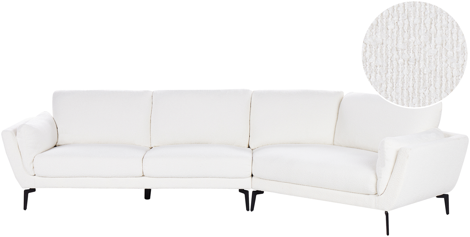 3-Sitzer Sofa Bouclé weiß KANSSELI Bild 1