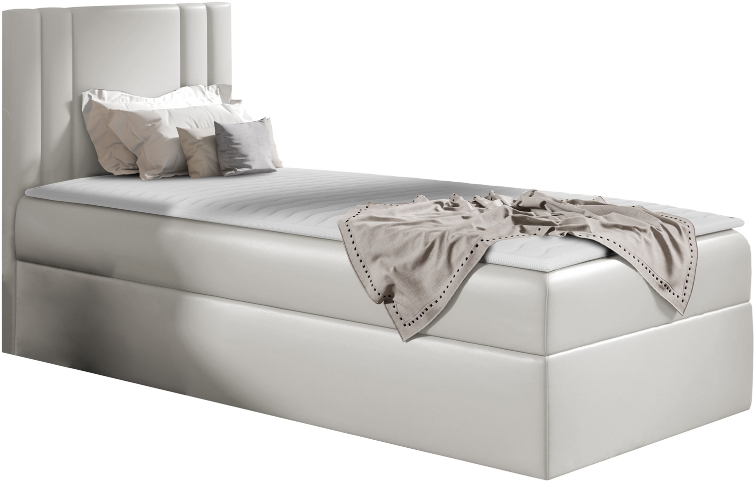 Boxspringbett 'Harlon Mini' rechts,  beige 100 x 200 cm Bild 1