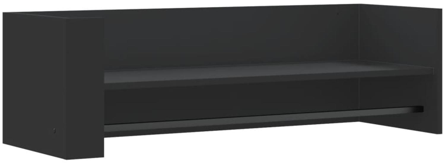 vidaXL Wandregal Schwarz 100x35x30,5 cm Holzwerkstoff 848459 Bild 1