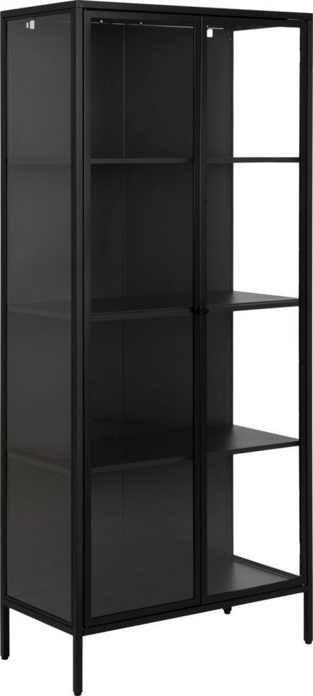 ACTONA GROUP Vitrine New York schwarzes Metall, mit Glastüren und 4 Fächern, Höhe 180cm Bild 1