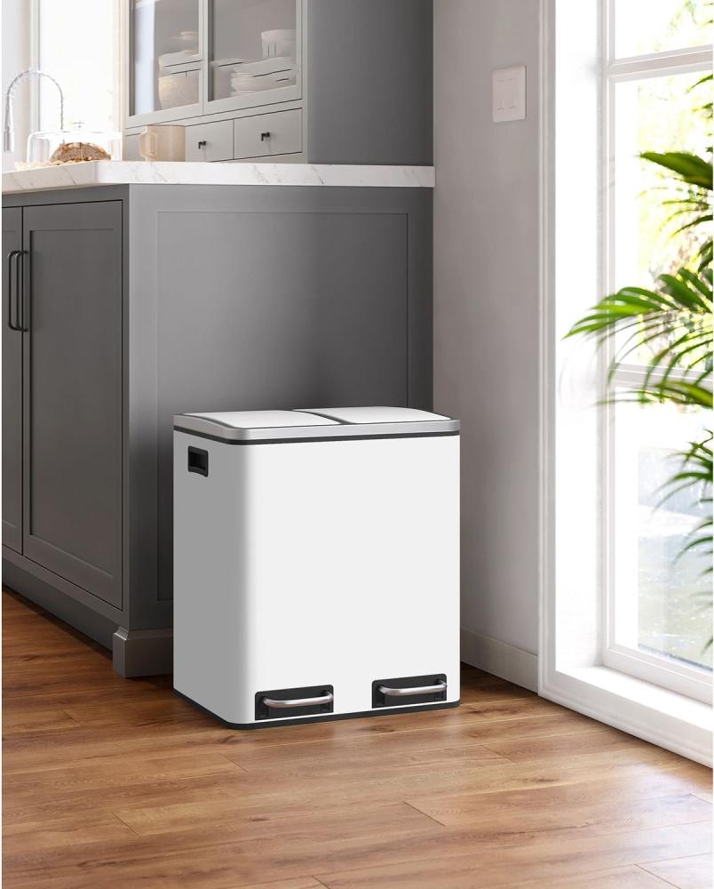 Mülleimer Mülltrennsystem 2x15 L Weiß Bild 1