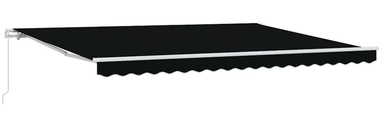 vidaXL Einziehbare Markise Schwarz 450 × 300 cm Polyester, Metall 3330955 Bild 1