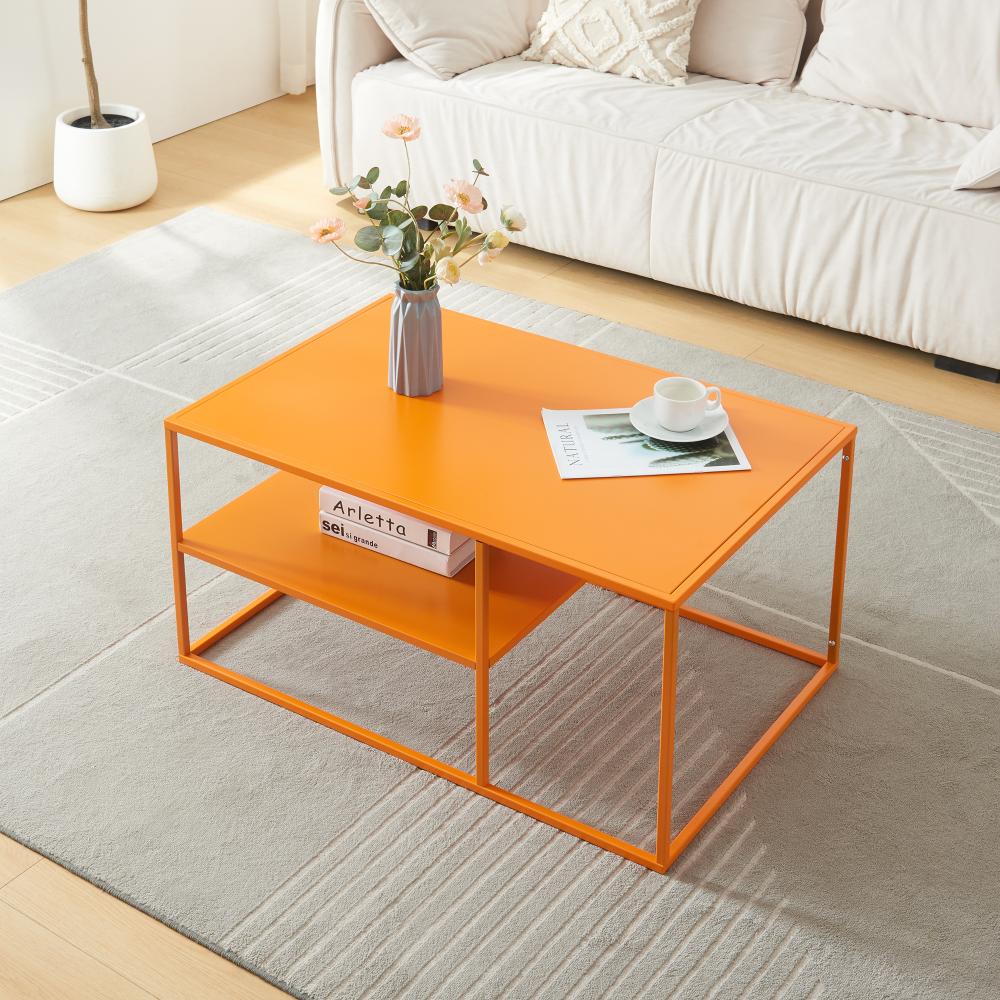 Couchtisch Solund 90x60x45 cm Orange [en. casa] Bild 1