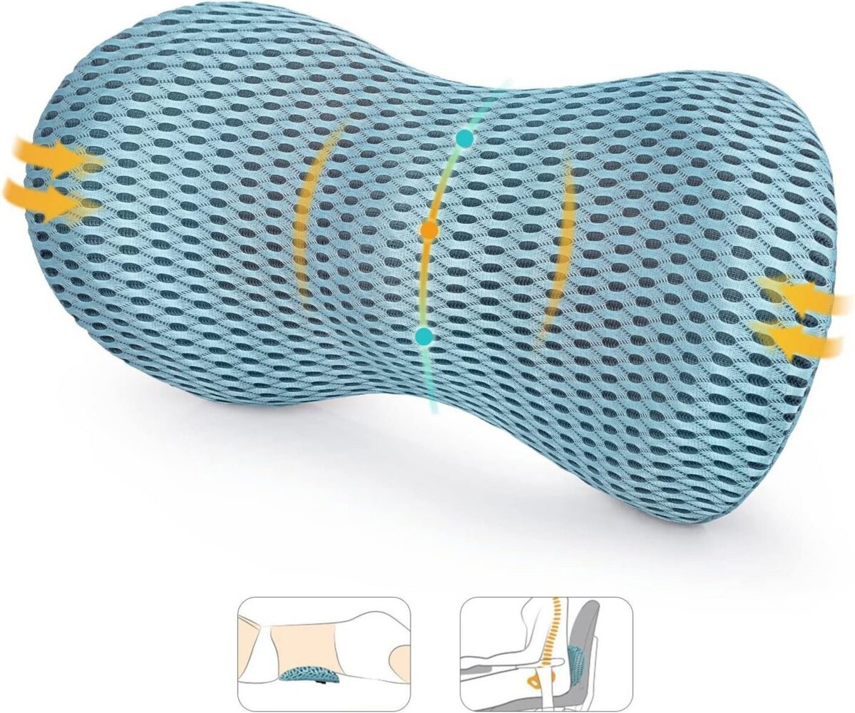 Coonoor Rückenkissen Lendenstützkissen Memory Foam Rückenlehnenstützkissen, 1-tlg, für Bürostuhl und Autositz Bild 1