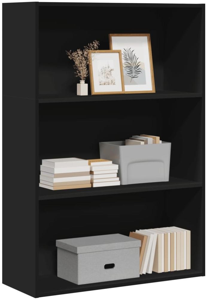 vidaXL Bücherregal Schwarz 80x30x114 cm Holzwerkstoff 857932 Bild 1