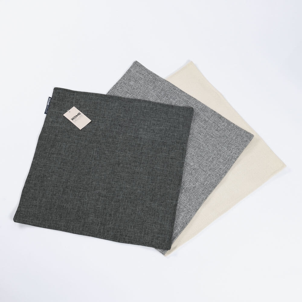 HOME DELUXE Leinen Kissenbezug CHARM mit Kissenfüllung - Grau Bild 1