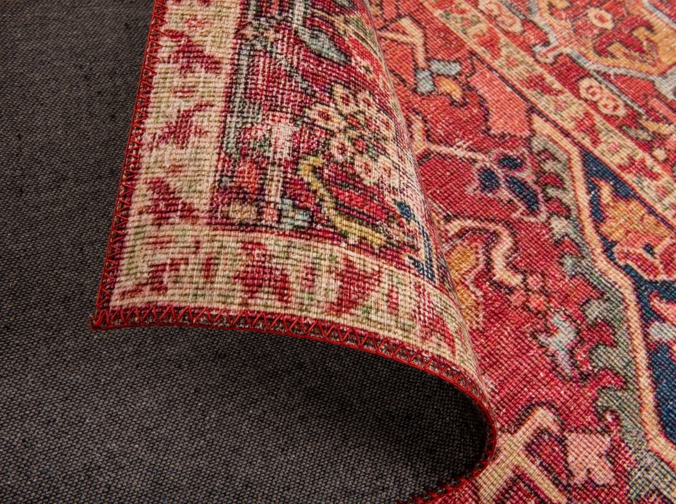 Gino Falcone Teppich Cecilia 28623, rechteckig, Höhe: 3 mm, Flachgewebe, bedruckt, Orient-Optik Bild 1