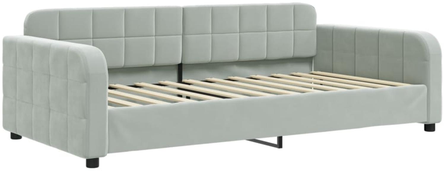 vidaXL Tagesbett Hellgrau 100x200 cm Samt 354065 Bild 1
