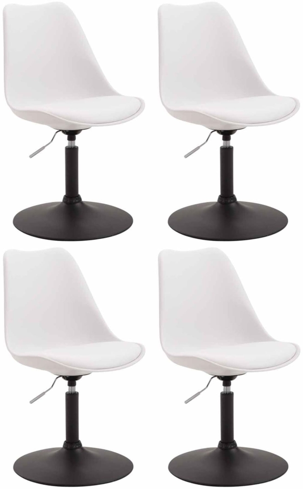 4er Set Esszimmerstühle Maverick B Kunststoff weiß Bild 1