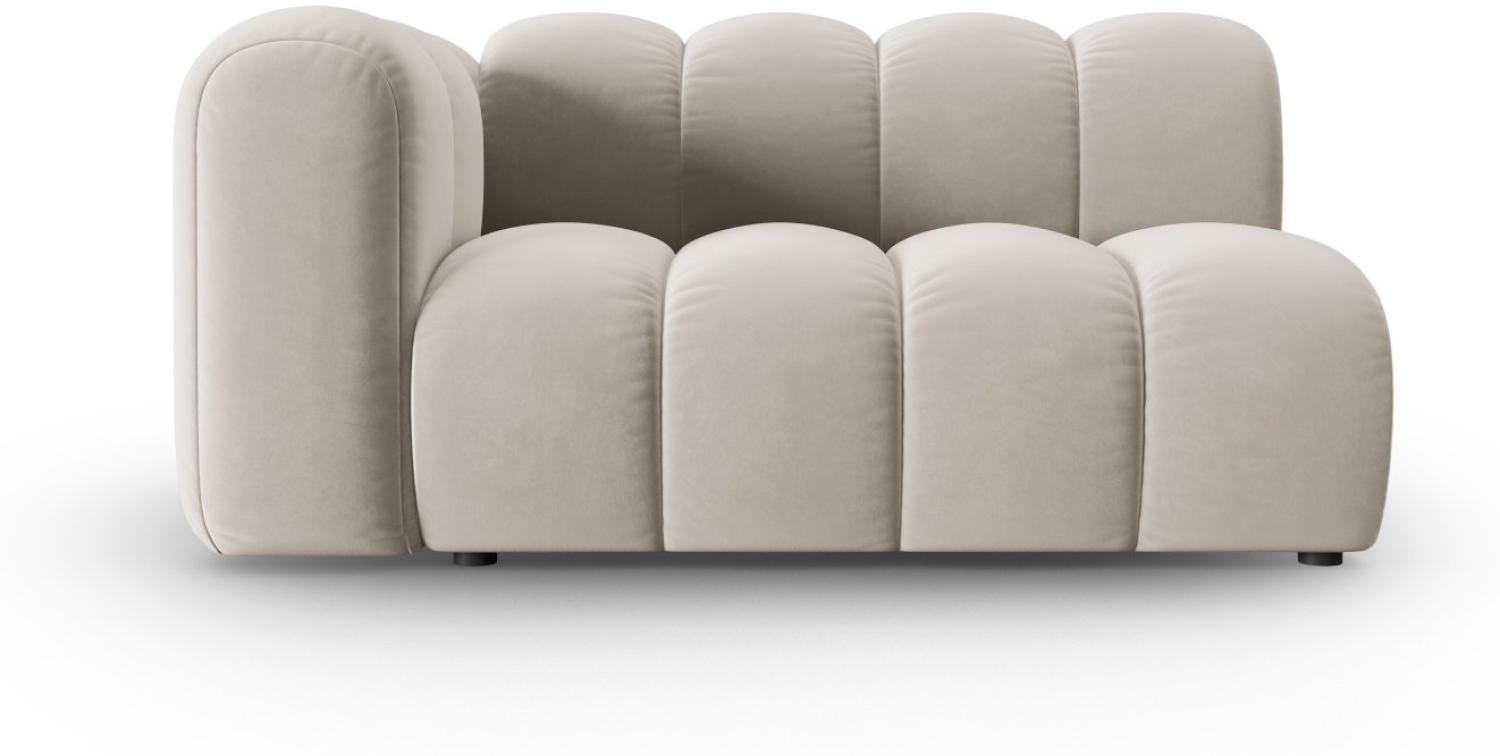 Micadoni Modulares Sofa Lupine 2-Sitzer Links Samtstoff Beige Bild 1