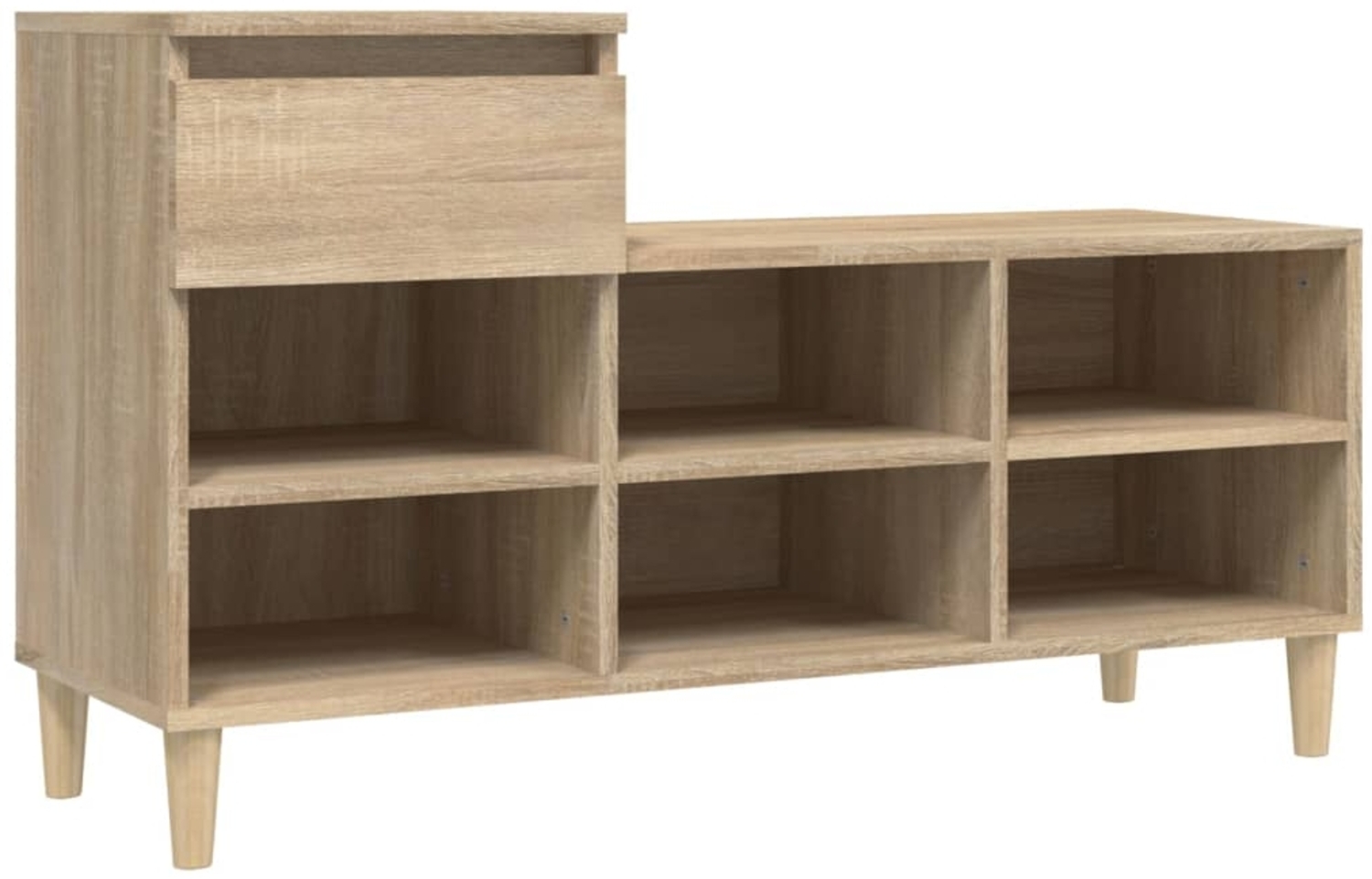 vidaXL Schuhregal Sonoma-Eiche 102x36x60 cm Holzwerkstoff 821207 Bild 1