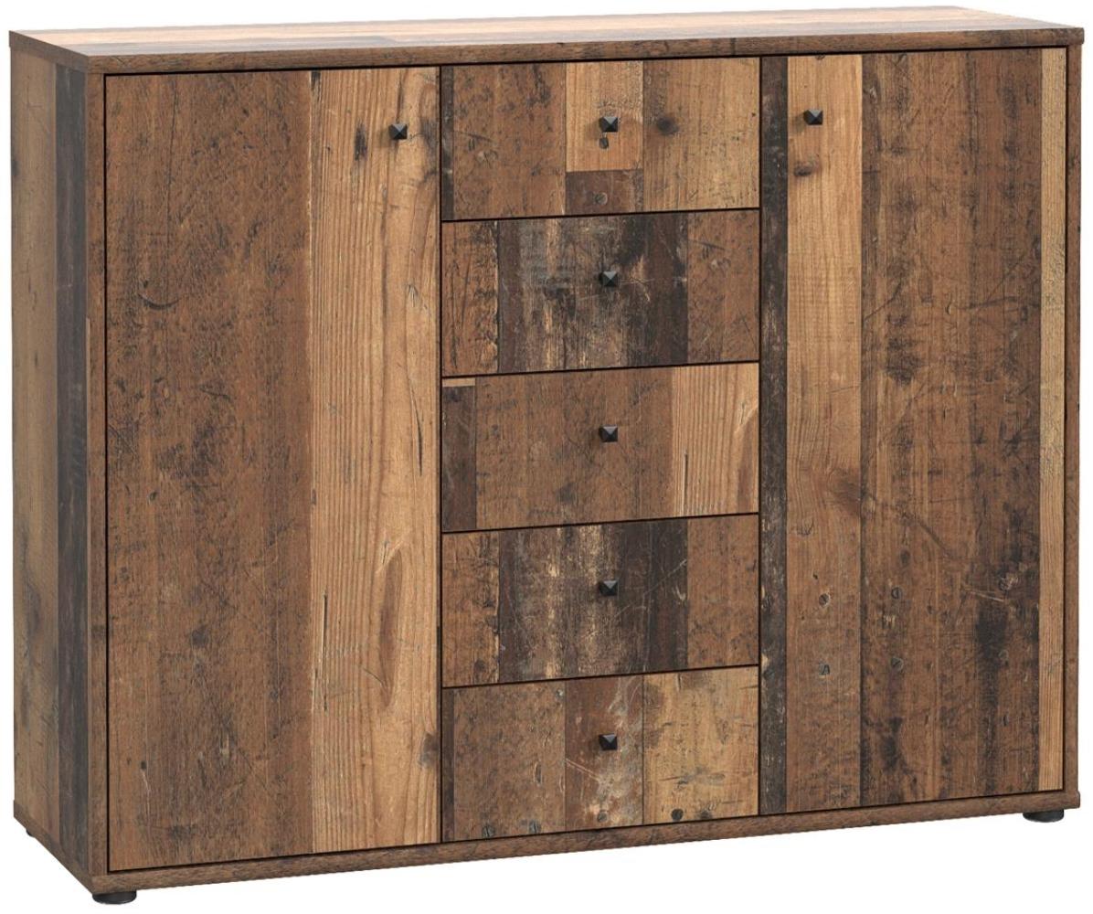 Kommode >Tembi< in Old Wood Vintage - 108,8x85,5x34,8cm (BxHxT) Bild 1