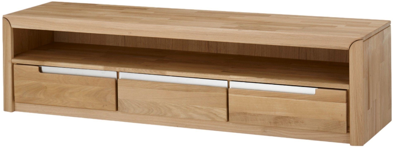 TV-Unterteil Massivholz Ianka 165x43x46 Lowboard Wildeiche Bianco geölt 20013 Bild 1