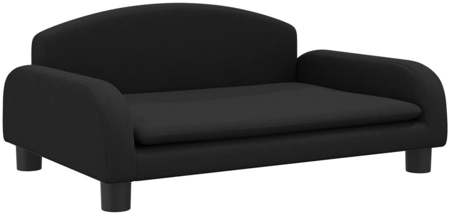 vidaxl Kindersofa 70 x 45 x 30 cm Stoff, Schwarz Bild 1