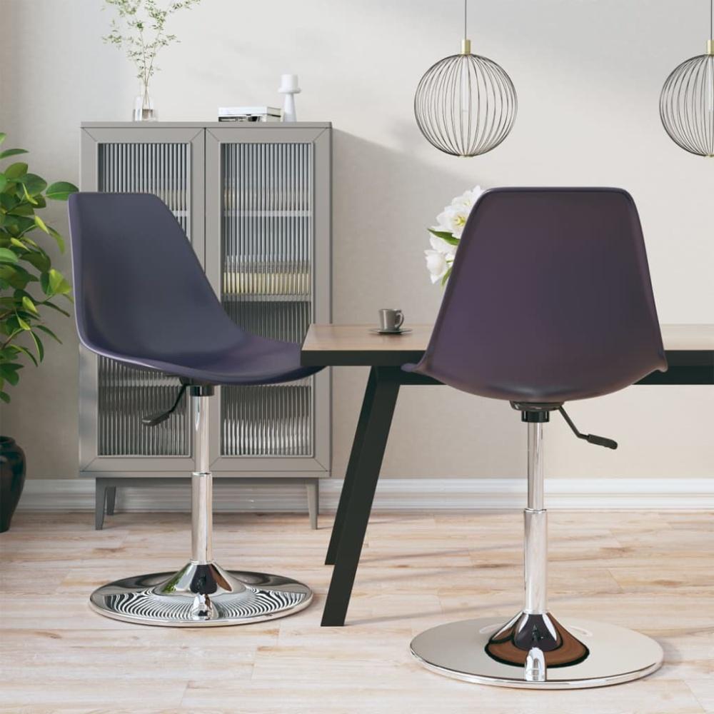 vidaXL Esszimmerstühle 2 Stk. Drehbar Lila PP Bild 1