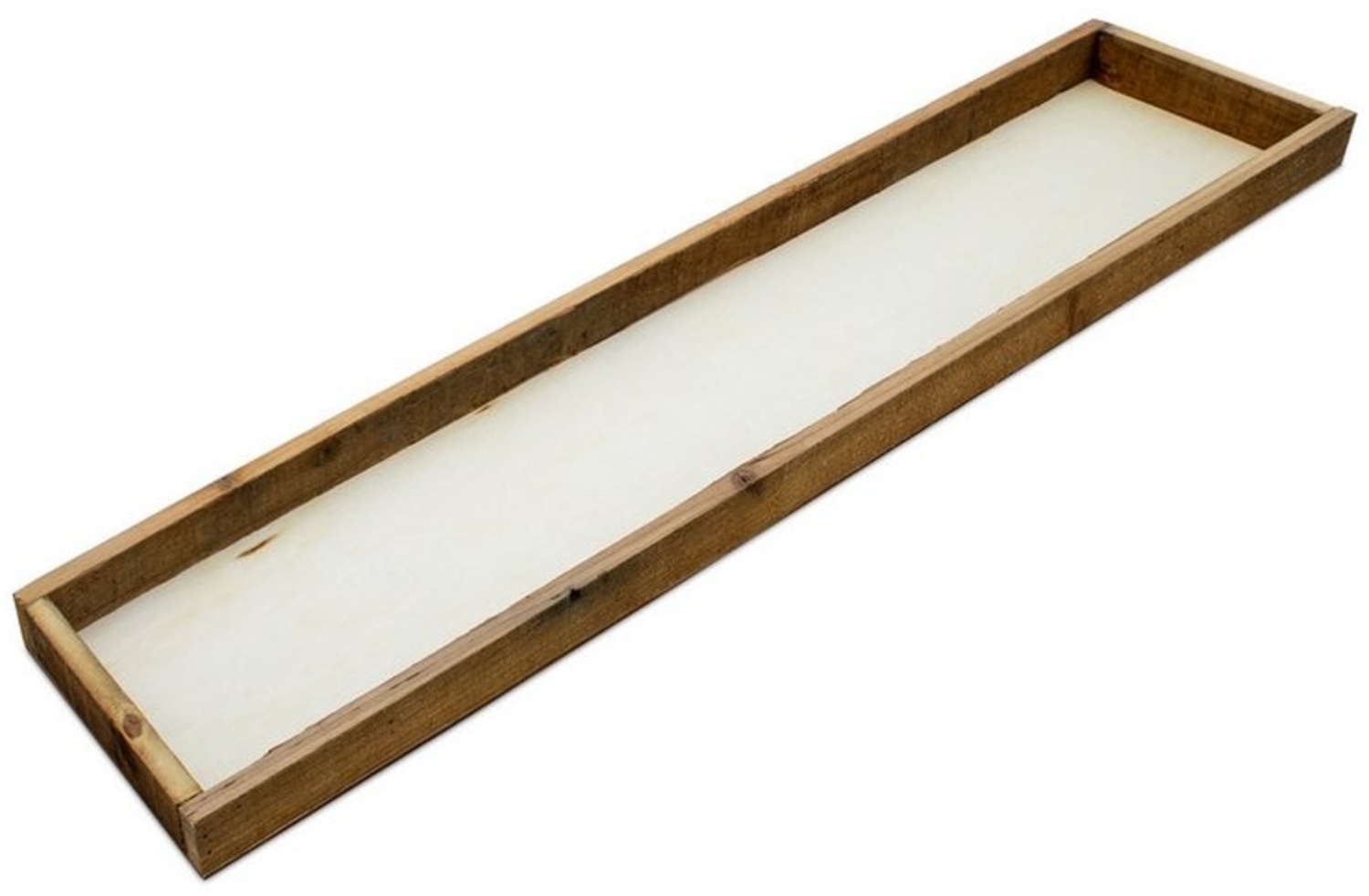 Spetebo Tablett Holz Deko Tablett rechteckig - 80 x 18 cm, Holz, (Kerzentablett, 1-tlg), mit ca. 2,5 cm hoher Kante Bild 1
