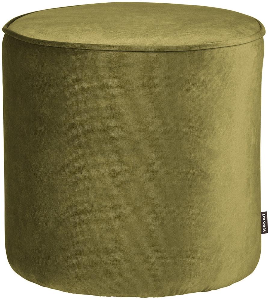 Hocker Sara Samt, Ø 46cm Army Bild 1