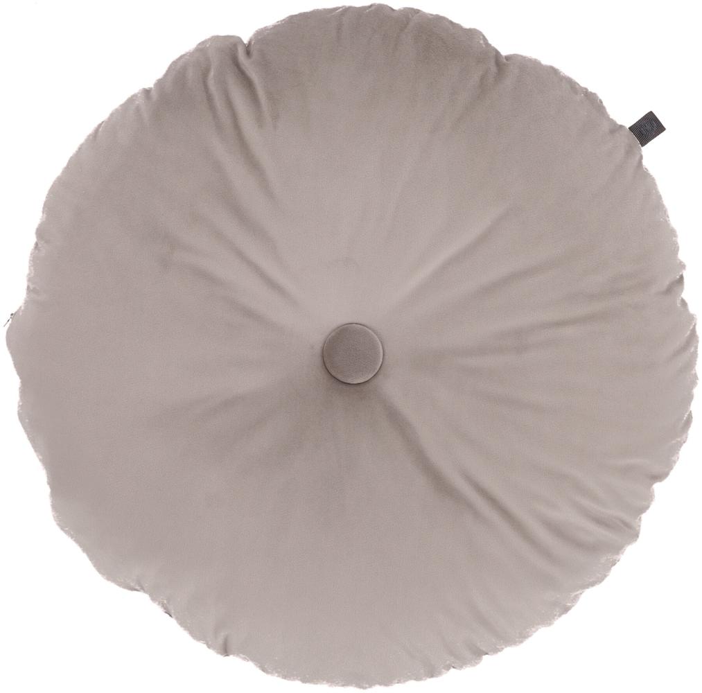 Overseas Enzo Round Samtkissen, Smoke Grau, Durchmesser 55 cm Bild 1