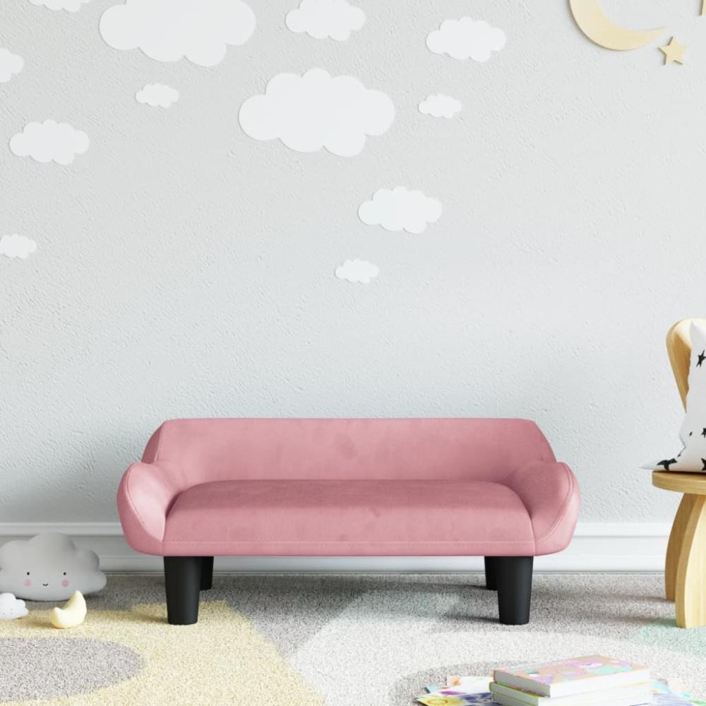 vidaXL Kindersofa Rosa 70x40x24 cm Samt 3196352 Bild 1