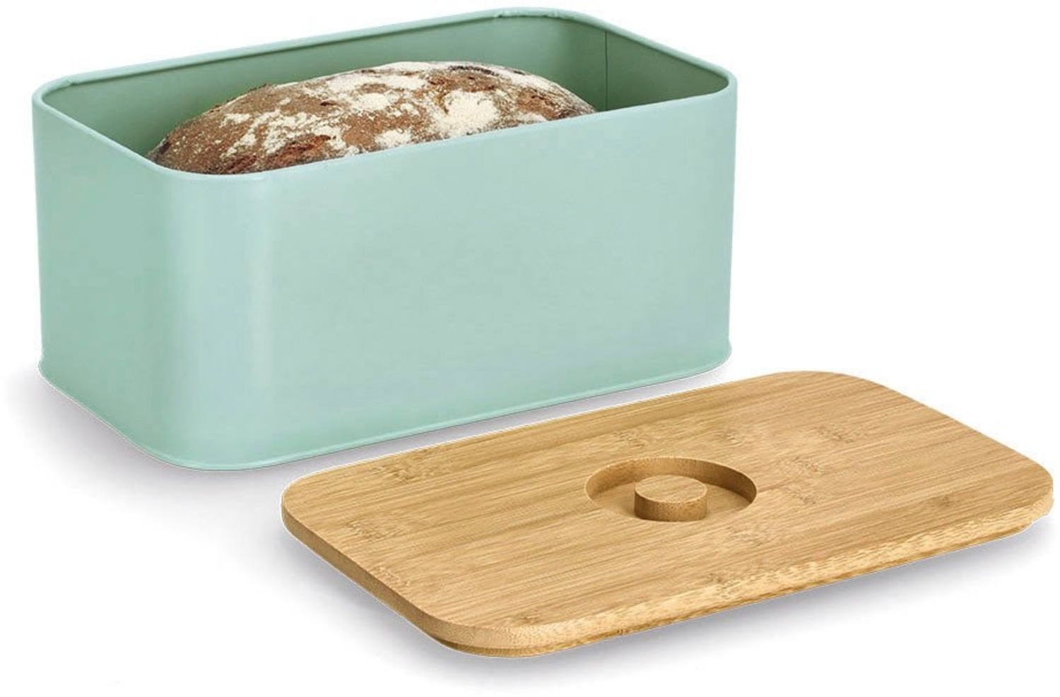 Zeller Present Brotkasten, Bambus, Metall, (1-tlg), besonderes Design Bild 1