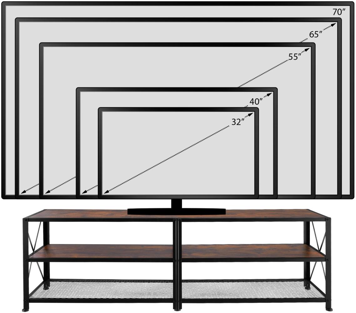 tectake Lowboard TV-Regal (TV-Schrank, Montagematerial, Montageanleitung), Industrial Style Bild 1