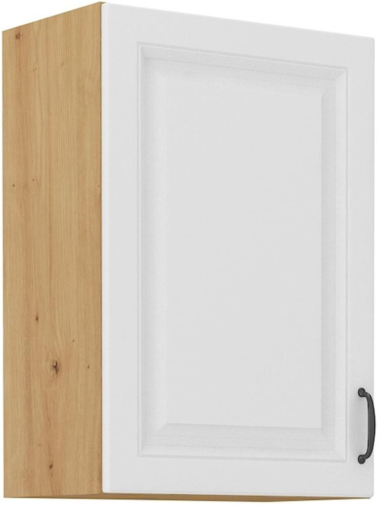 Hängeschrank 50 cm Stilo Weiss + Eiche Artisan Küchenzeile Küchenblock Küche Bild 1