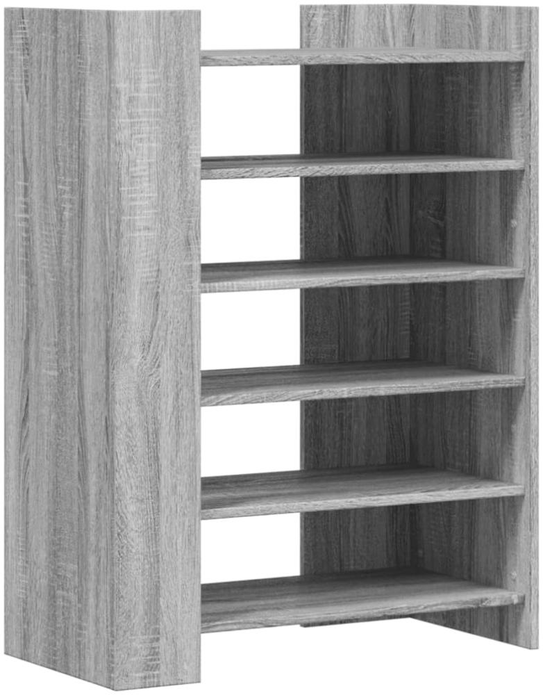 vidaXL Schuhschrank Grau Sonoma 74,5x37,5x100 cm Holzwerkstoff 848435 Bild 1