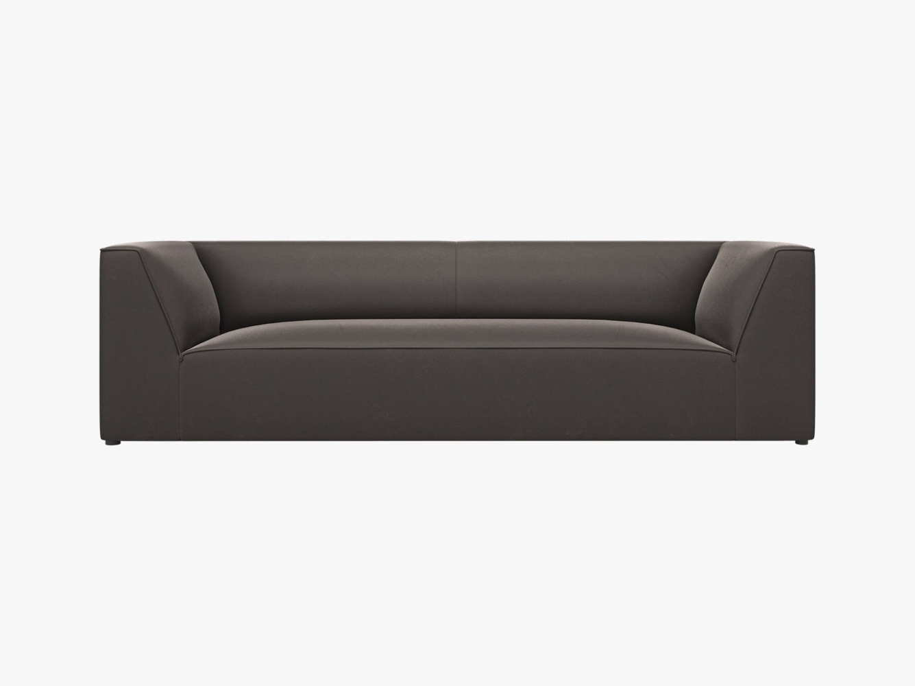 Micadoni Sofa Ruby 3-Sitzer Samt Salvador Dunkelgrau Bild 1