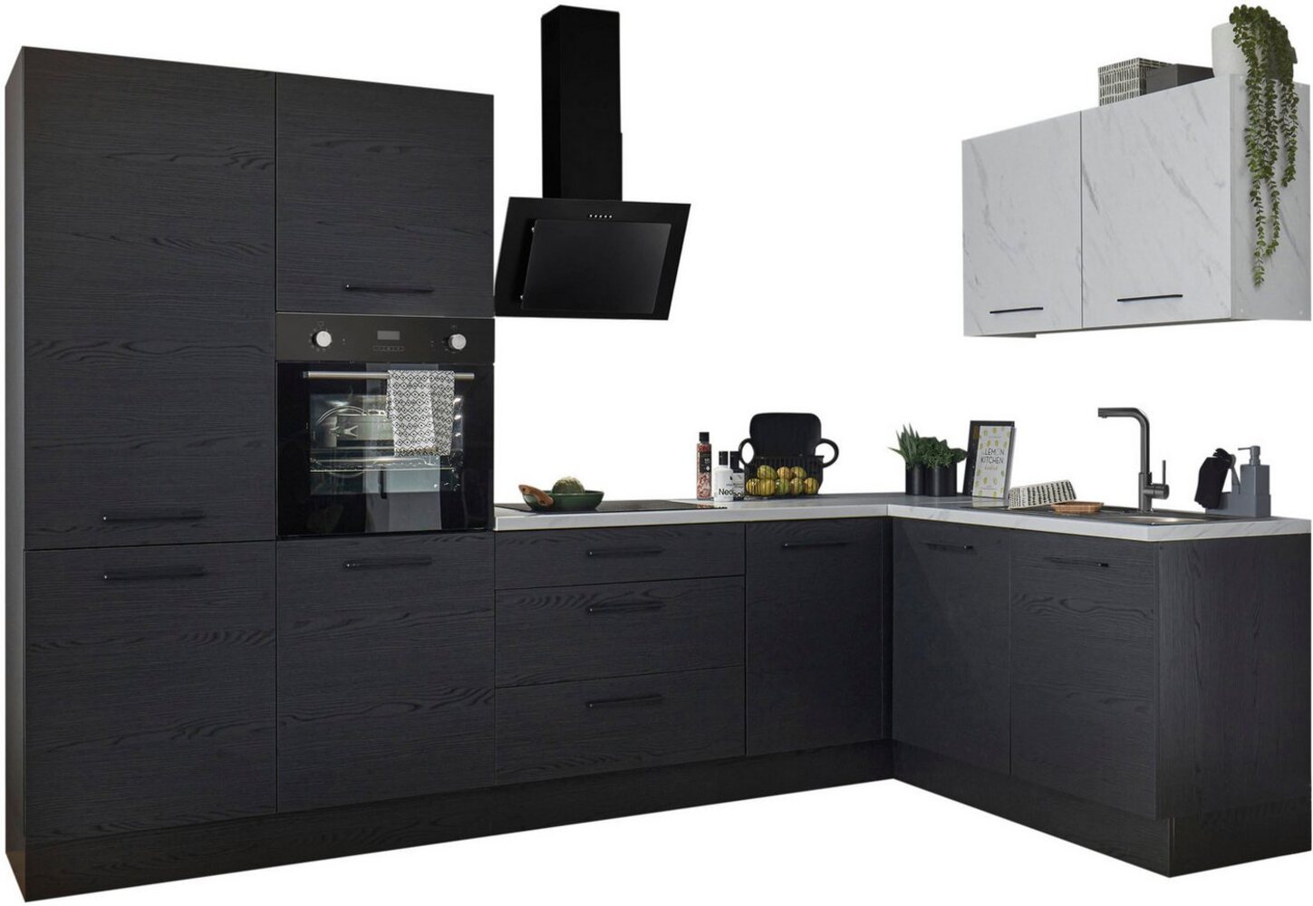 BASIC by Balculina Winkelküche Yorki, Stellmaße B/T 320x175/60 cm, wahlweise mit E-Geräten Bild 1