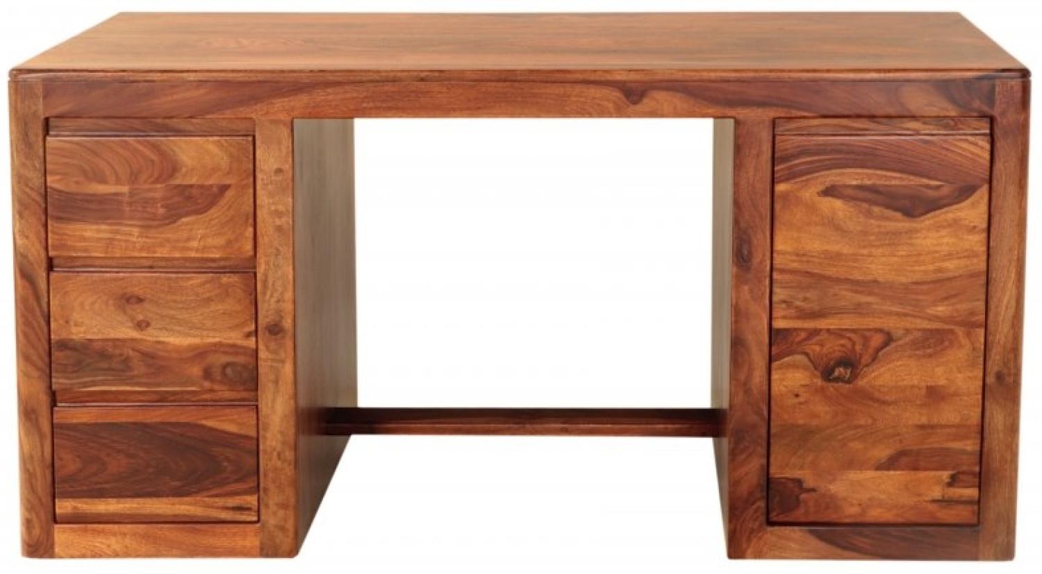 Schreibtisch Tina 160x80x76 aus Sheesham-Massivholz Bild 1