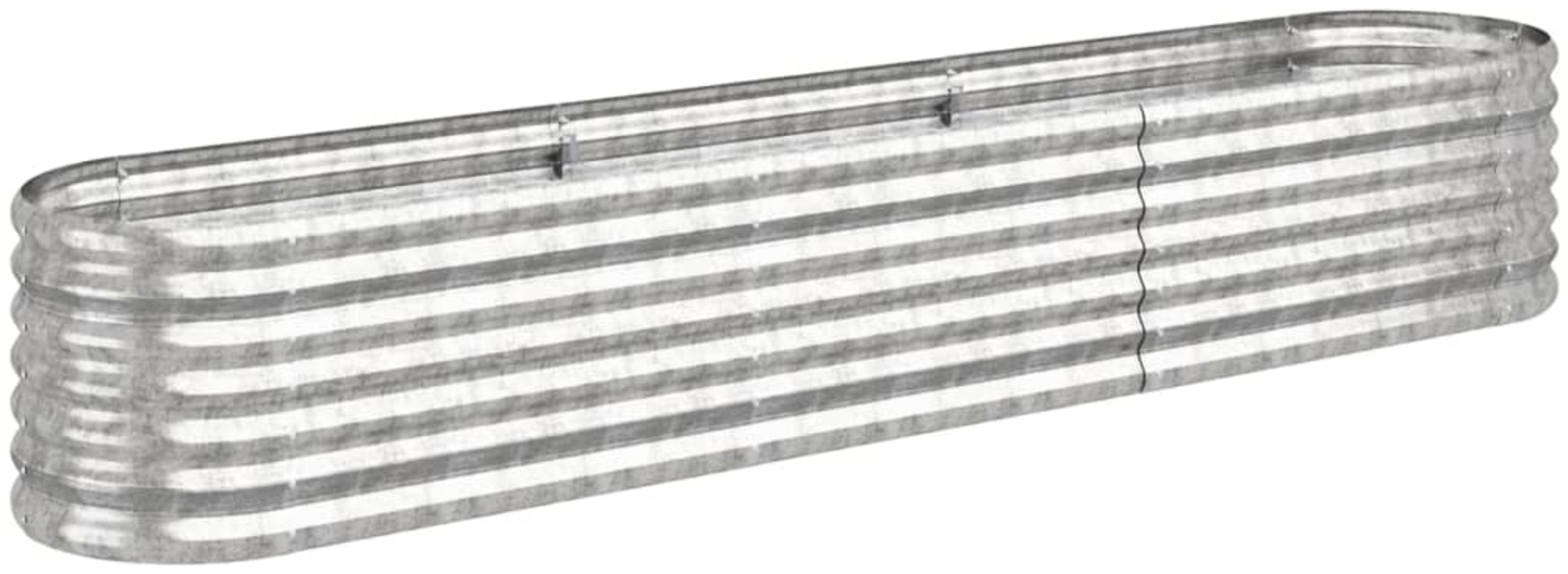 vidaXL Hochbeet Verzinkter Stahl 224x40x36 cm Silbern 318877 Bild 1