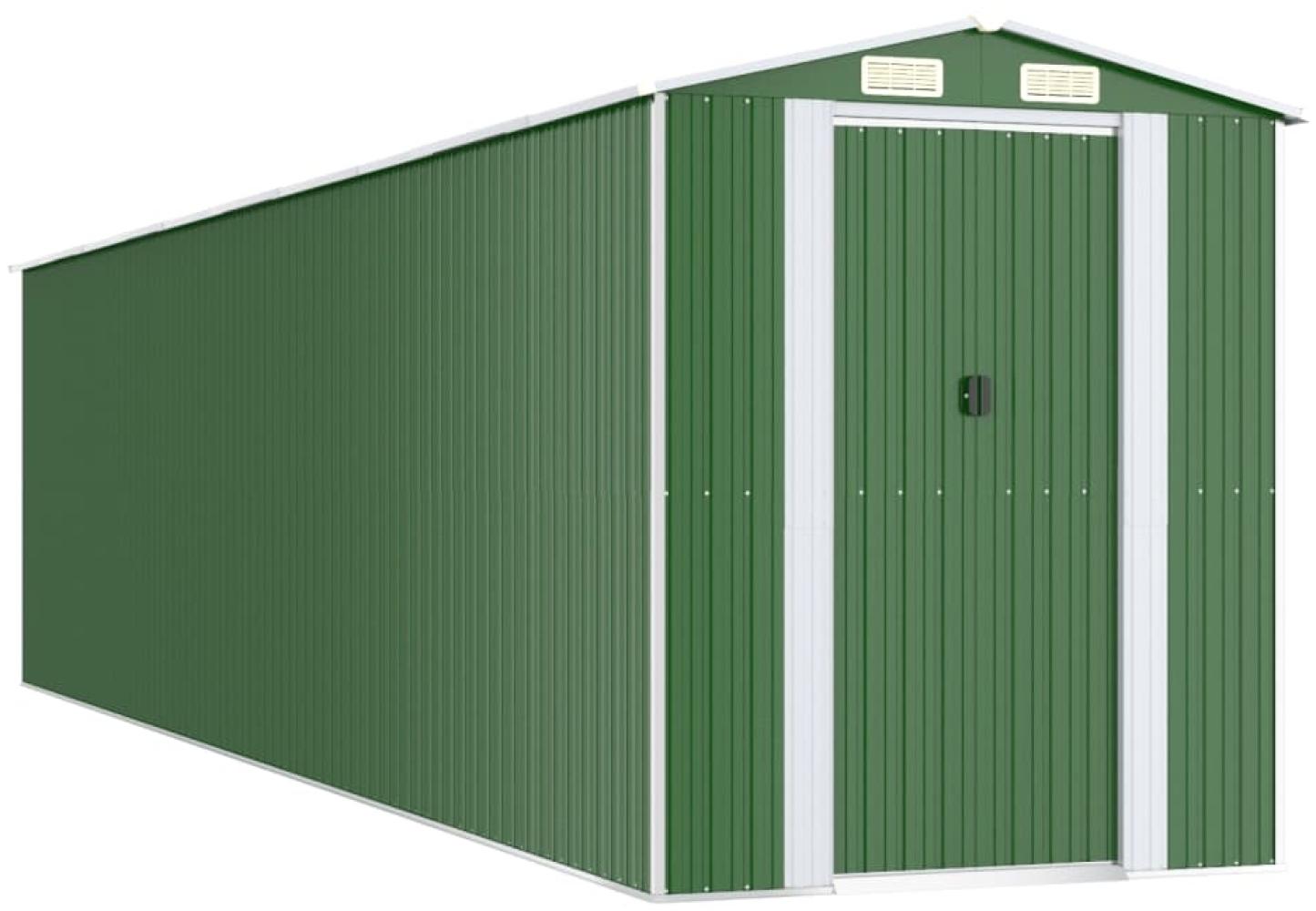 vidaXL Geräteschuppen Grün 192x855x223 cm Verzinkter Stahl 3147435 Bild 1