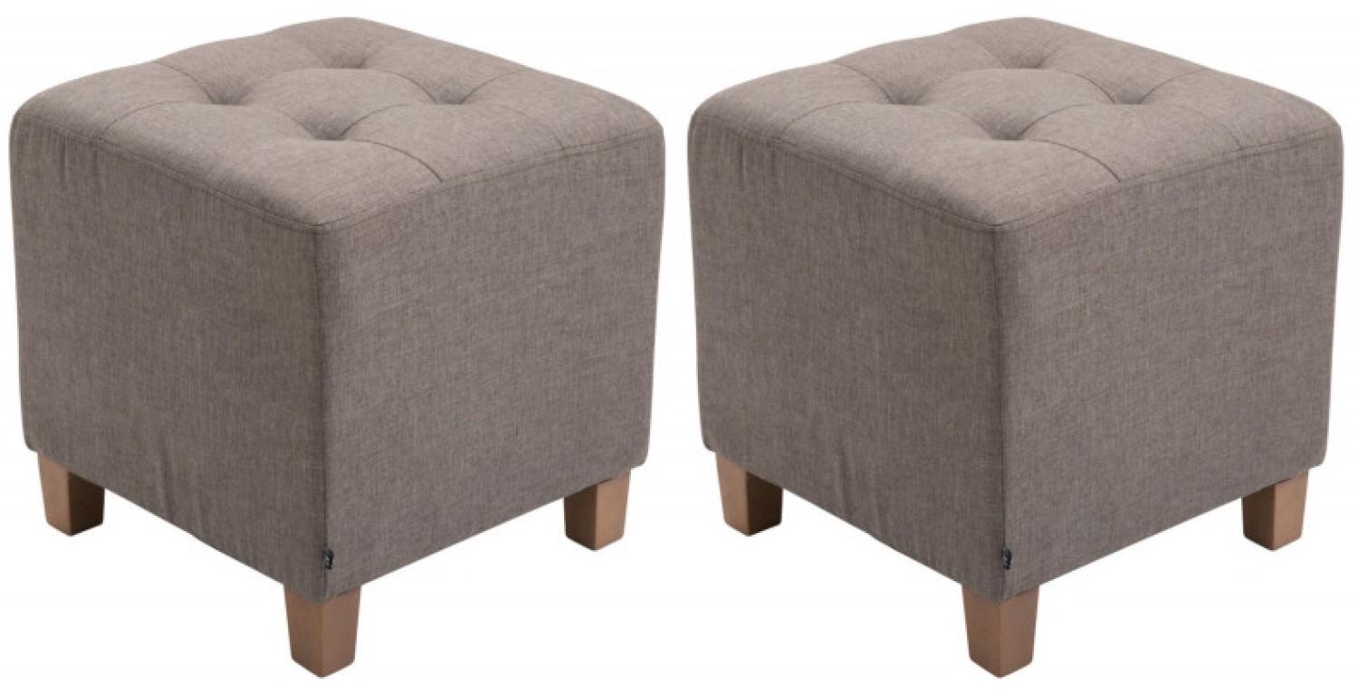 2er Set Sitzhocker Pharao, antik-hell Bild 1