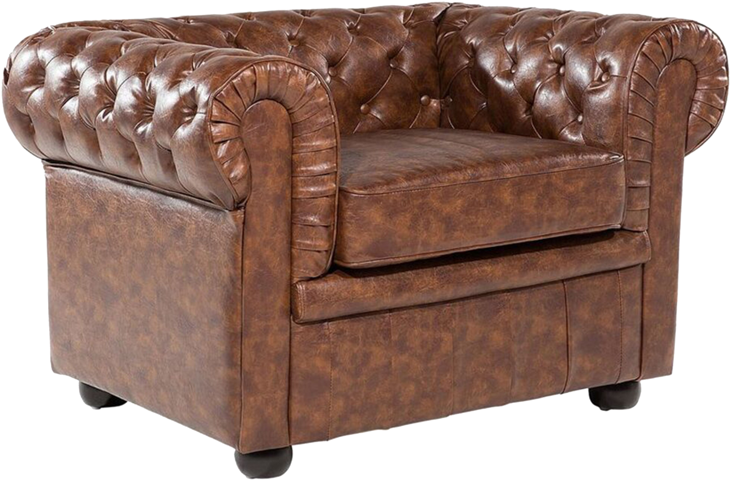 Sessel Kunstleder Goldbraun CHESTERFIELD Bild 1