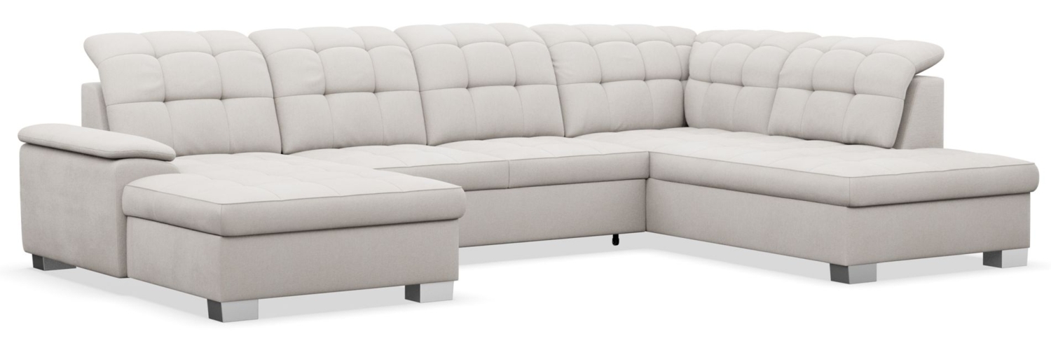 Selsey 'Jamaal' Wohnlandschaft mit Schlaffunktion und Stauraum linksseitig, creme Bild 1