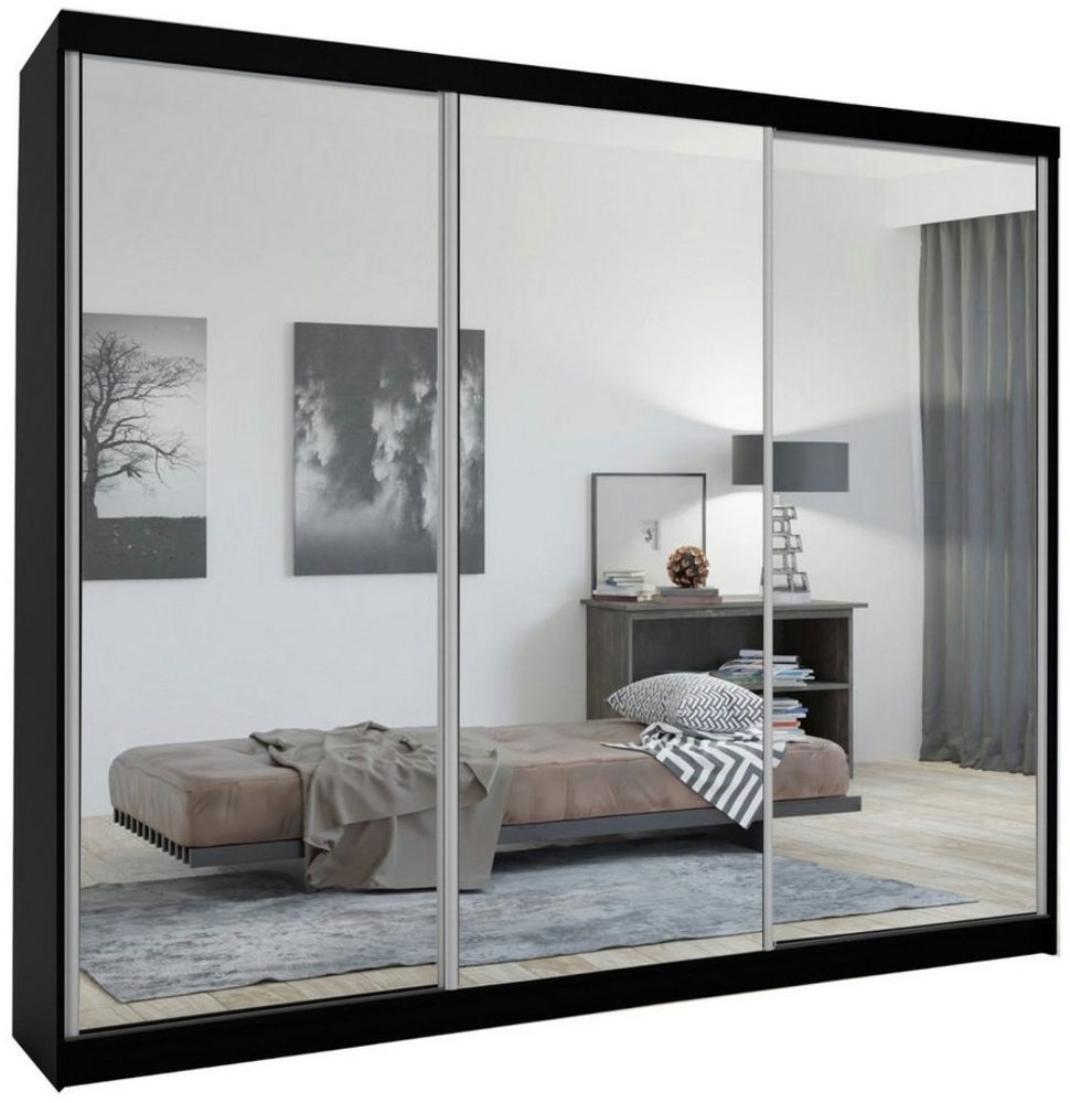 MOEBLO Kleiderschrank LUXI (Schwebetürenschrank 2,3-türig Schrank Garderobe Schiebtüren Schlafzimmer) (BxHxT):203/250x216x62cm Bild 1