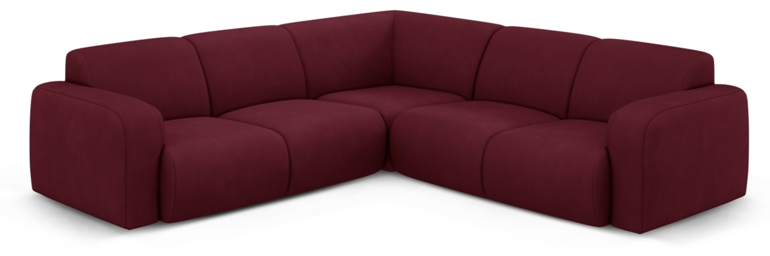 Micadoni Ecksofa Molino 5-Sitzer Chenille Rebel Bordeaux Bild 1