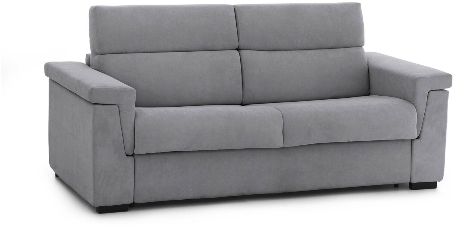 Dmora 3-Sitzer festes Sofa Cantu, Lineares Sofa für Wohnzimmer, gepolstert, abnehmbarer Bezug, 100 % Made in Italy-Qualität, 225x95 h100 cm, Grau Bild 1