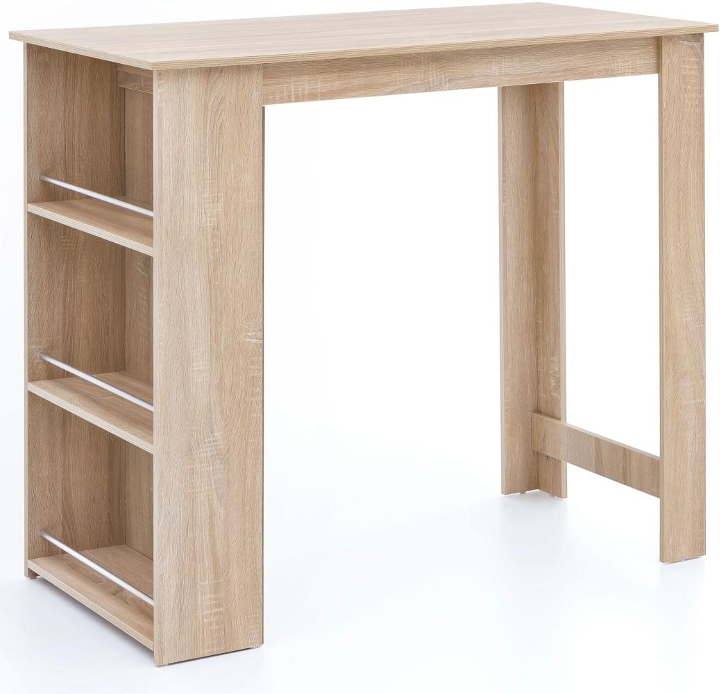 Kadima Design Küchentresen "Gander": Edelstahl, 3 Fächer, große Ablage, Melaminharzbeschichtung, maximale Belastung 40 kg. Beige, 120x60x107 cm Bild 1