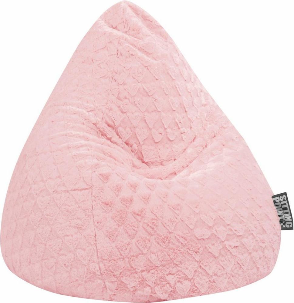 Sitting Point Sitzsack Sitzsack FLUFFY HEARTS XL, Plüschsitzsack mit Herzoptik Bild 1