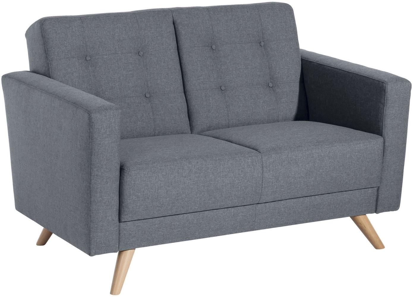 Sofa 2-Sitzer Karisa Bezug Flachgewebe Buche natur / denim 21922 Bild 1