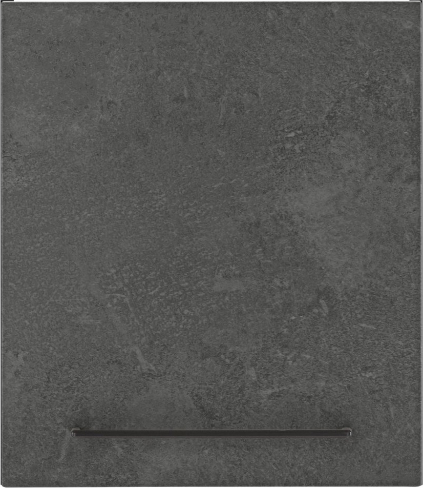 KOCHSTATION Hängeschrank KS-Tulsa 50 cm breit, 57 cm hoch, 1 Tür, schwarzer Metallgriff, MDF Front Bild 1