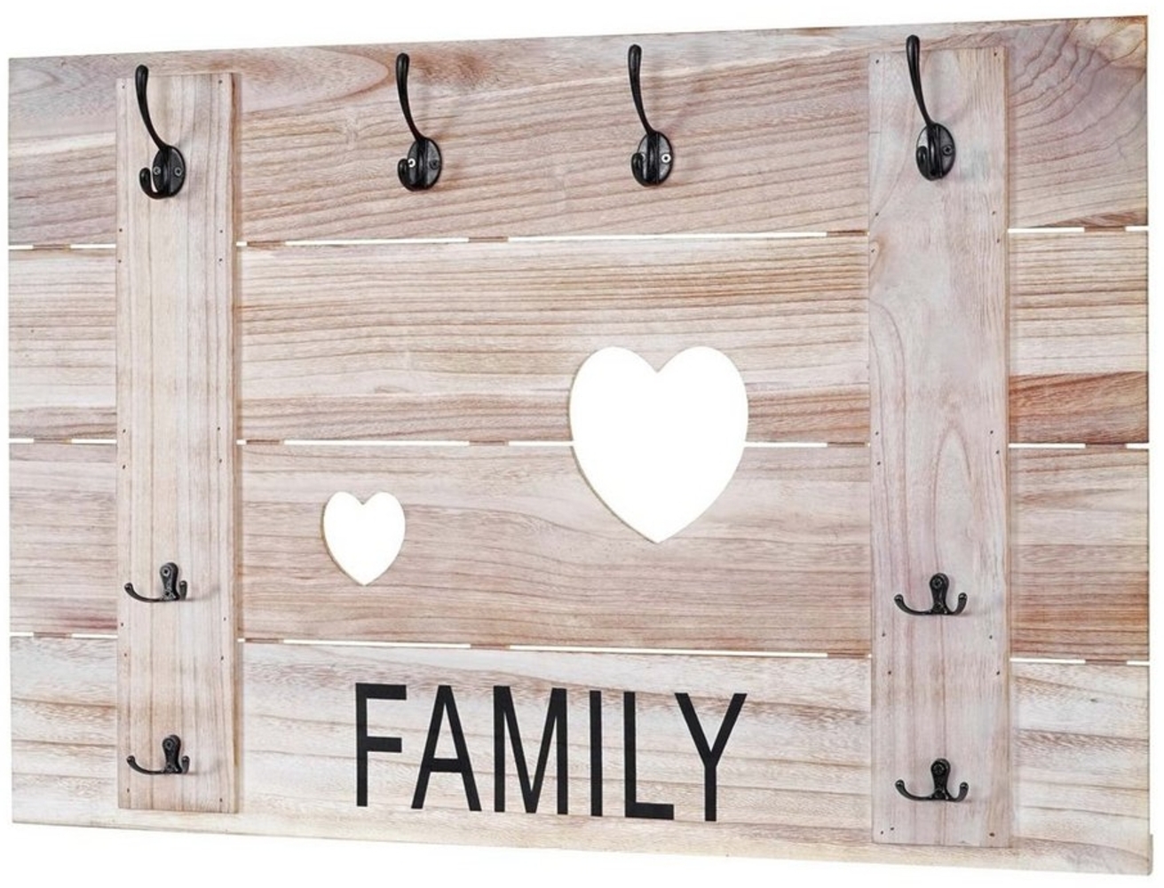 MCW Garderobenpaneel MCW-C89F, Shabby-Look, 4 große und 4 kleine Haken Bild 1