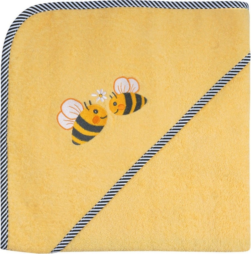Wörner Kapuzenhandtuch Bienen, Frottee (1-St), mit Kapuze, maschinenwaschbar, trocknergeeignet Bild 1