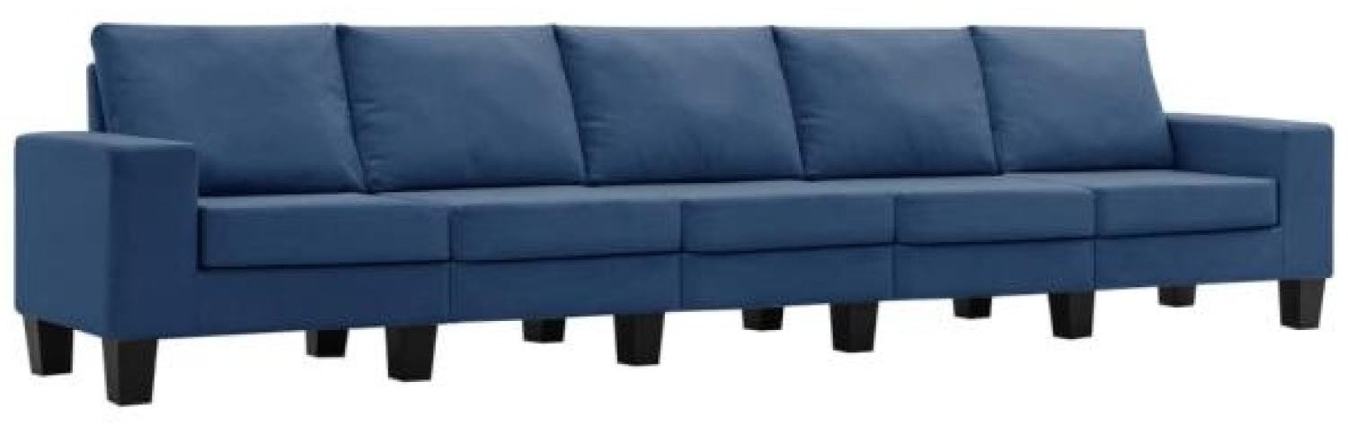 vidaXL 5-Sitzer-Sofa Blau Stoff [287144] Bild 1