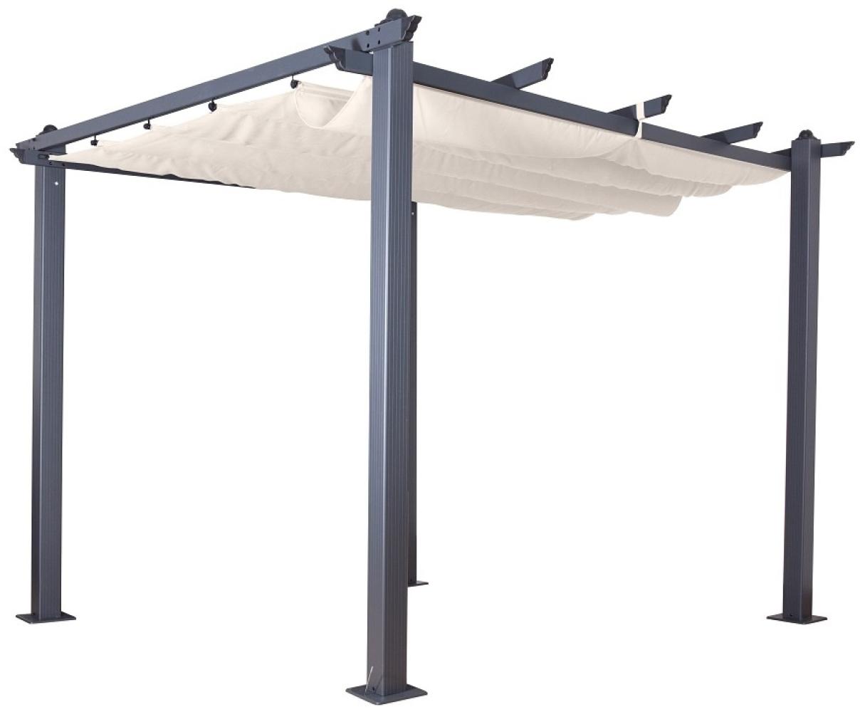 Pavillon Pergola Aluminium Luxor anthrazit-beige 4x3 m Bild 1