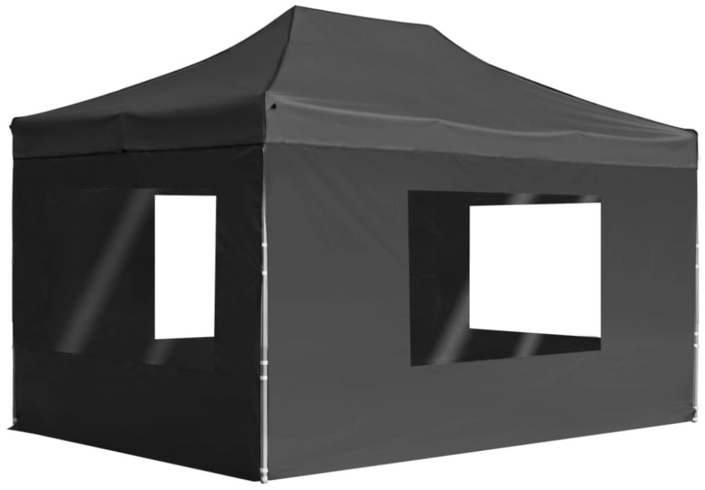 vidaXL Profi-Partyzelt Faltbar mit Wänden Aluminium 4,5×3m Anthrazit 45498 Bild 1