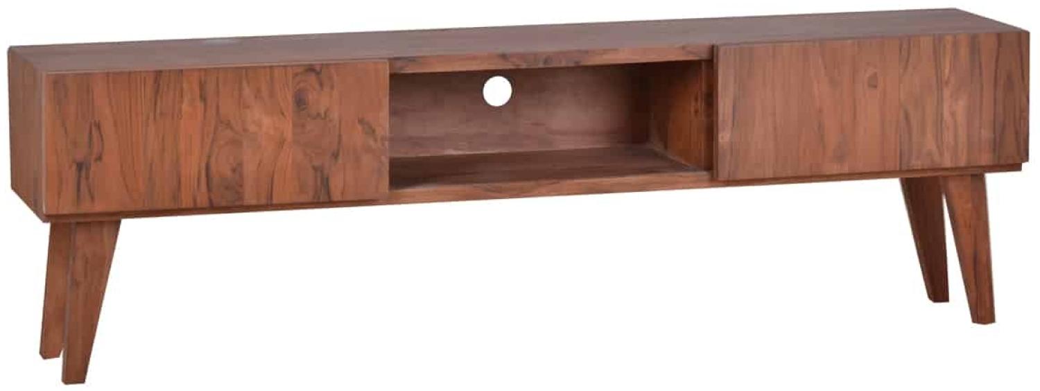 MiaMöbel TV-Kommode Tamesi groß Massivholz Teak Modern Bild 1