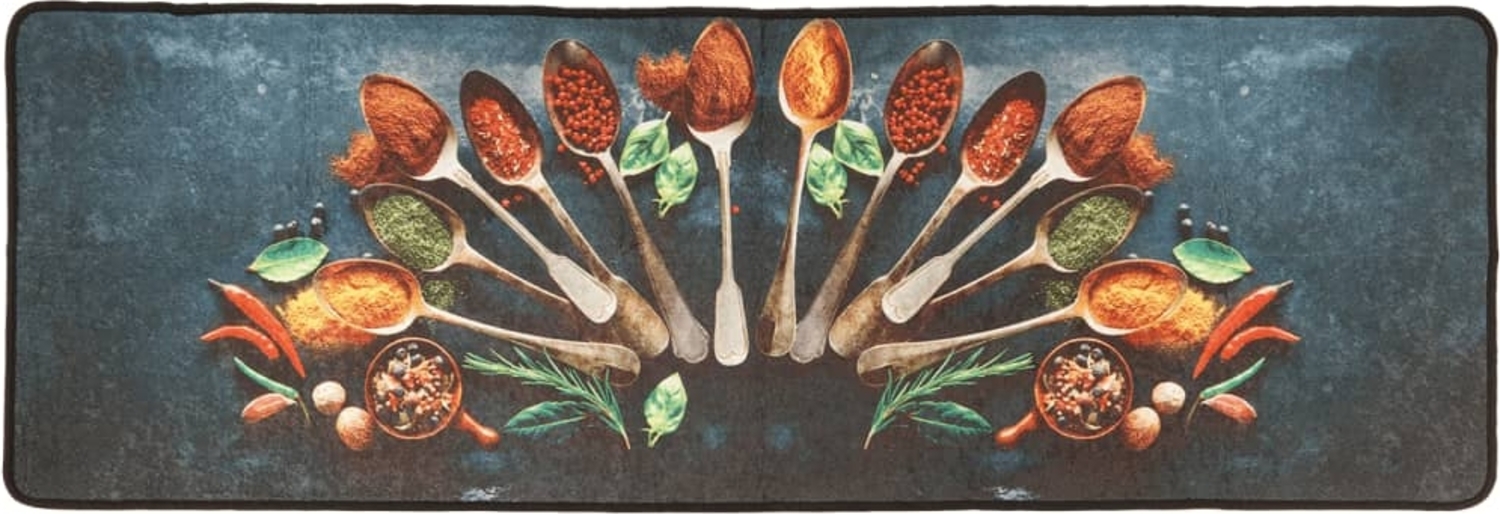 vidaXL Küchenteppich Mehrfarbig 60x180 cm Waschbar Rutschfest 136626 Bild 1